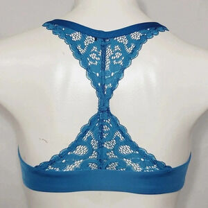 34D Paramour‎ 235047 Abbie Front Close T-Back Bra Saxony Blue NWT